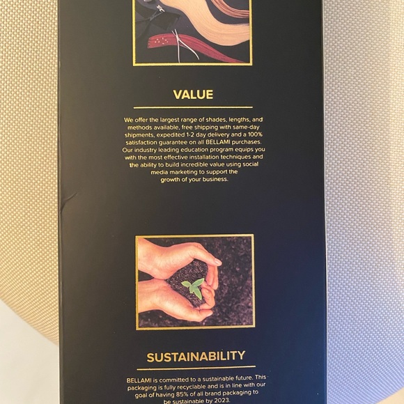 BELLAMI Professional S-Wave Tape-In Extensions - Off Black #1B - Picture 8 of 11